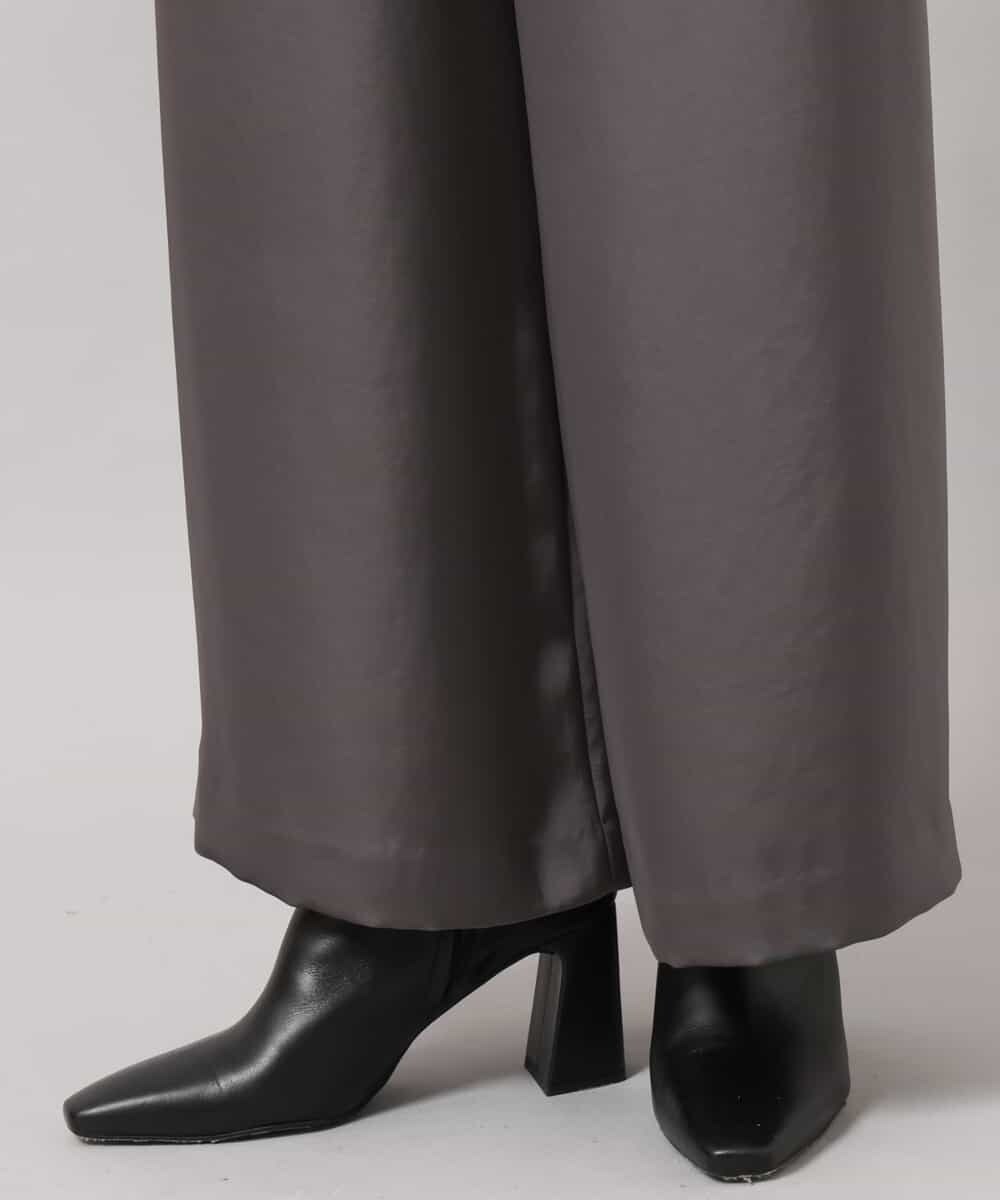 FMLAG52250 MICHEL KLEIN(ミッシェルクラン) サテンワイドパンツ グレー