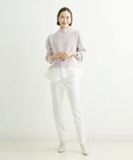 FMLAT43230 MICHEL KLEIN(ミッシェルクラン) [4サイズ展開]裏起毛ストレッチデニム（ホワイト） ホワイト(90)