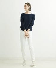 FMLAT43230 MICHEL KLEIN(ミッシェルクラン) [4サイズ展開]裏起毛ストレッチデニム（ホワイト） ホワイト(90)