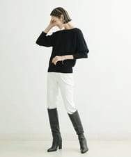 FMLAT43230 MICHEL KLEIN(ミッシェルクラン) [4サイズ展開]裏起毛ストレッチデニム（ホワイト） ホワイト(90)