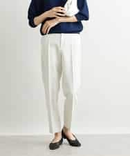 FMLAV09200 MICHEL KLEIN(ミッシェルクラン) ストレッチテーパードパンツ(裏地なし) アイボリー(91)