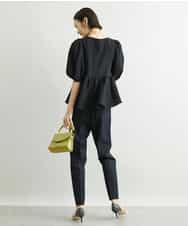 FMLAV09200 MICHEL KLEIN(ミッシェルクラン) ストレッチテーパードパンツ(裏地なし) ブラック(94)