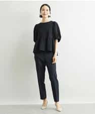 FMLAV09200 MICHEL KLEIN(ミッシェルクラン) ストレッチテーパードパンツ(裏地なし) ブラック(94)
