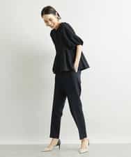 FMLAV09200 MICHEL KLEIN(ミッシェルクラン) ストレッチテーパードパンツ(裏地なし) ブラック(94)