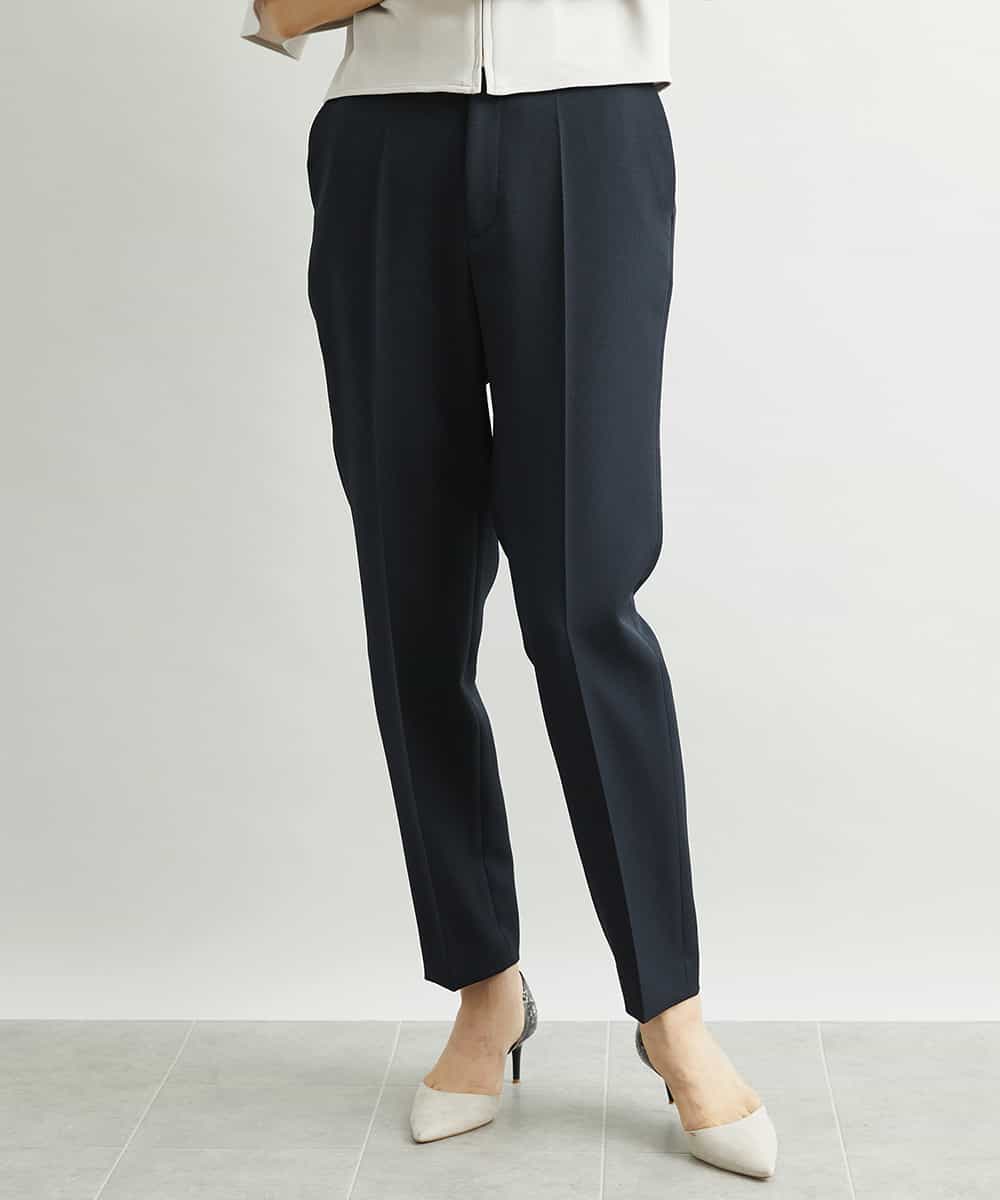 FMLAV09200 MICHEL KLEIN(ミッシェルクラン) ストレッチテーパードパンツ(裏地なし) ブラック(94)