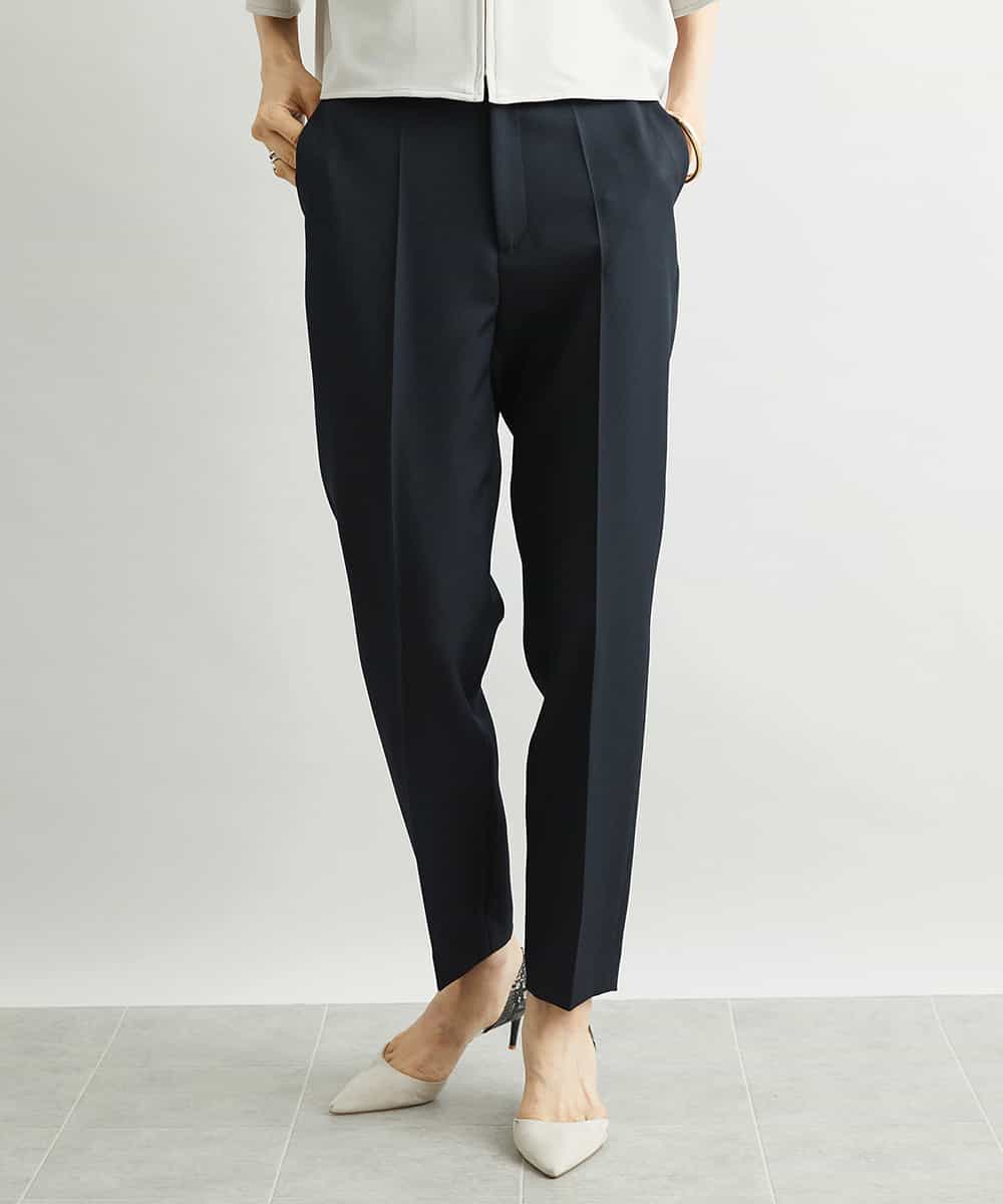 FMLAV09200 MICHEL KLEIN(ミッシェルクラン) ストレッチテーパードパンツ(裏地なし) ブラック(94)