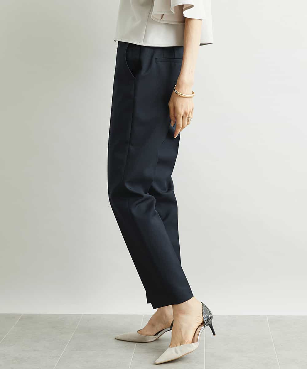 FMLAV09200 MICHEL KLEIN(ミッシェルクラン) ストレッチテーパードパンツ(裏地なし) ブラック(94)