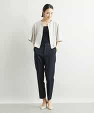 FMLAV09200 MICHEL KLEIN(ミッシェルクラン) ストレッチテーパードパンツ(裏地なし) ブラック(94)