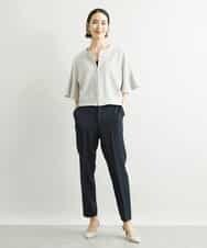 FMLAV09200 MICHEL KLEIN(ミッシェルクラン) ストレッチテーパードパンツ(裏地なし) ブラック(94)