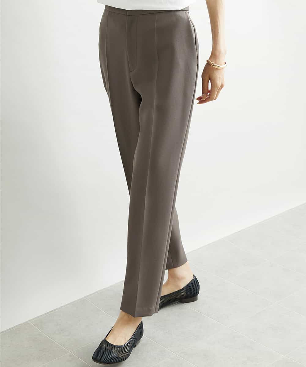 FMLAV09200 MICHEL KLEIN(ミッシェルクラン) ストレッチテーパードパンツ(裏地なし) ブラック(94)