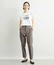 FMLAV09200 MICHEL KLEIN(ミッシェルクラン) ストレッチテーパードパンツ(裏地なし) ブラック(94)