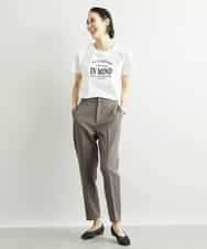 FMLAV09200 MICHEL KLEIN(ミッシェルクラン) ストレッチテーパードパンツ(裏地なし) ブラック(94)