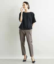 FMLAV09200 MICHEL KLEIN(ミッシェルクラン) ストレッチテーパードパンツ(裏地なし) ブラック(94)
