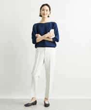 FMLAV09200 MICHEL KLEIN(ミッシェルクラン) ストレッチテーパードパンツ(裏地なし) ブラック(94)