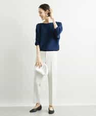 FMLAV09200 MICHEL KLEIN(ミッシェルクラン) ストレッチテーパードパンツ(裏地なし) ブラック(94)