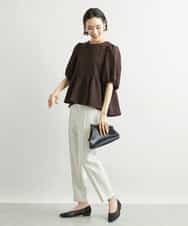 FMLAV09200 MICHEL KLEIN(ミッシェルクラン) ストレッチテーパードパンツ(裏地なし) ブラック(94)