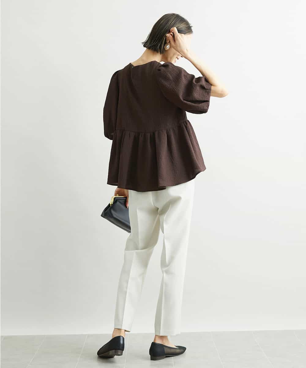 FMLAV09200 MICHEL KLEIN(ミッシェルクラン) ストレッチテーパードパンツ(裏地なし) ブラック(94)