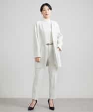FMLAV09200 MICHEL KLEIN(ミッシェルクラン) ストレッチテーパードパンツ(裏地なし) ブラック(94)