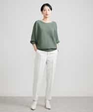FMLAV09200 MICHEL KLEIN(ミッシェルクラン) ストレッチテーパードパンツ(裏地なし) ブラック(94)
