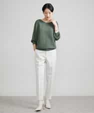 FMLAV09200 MICHEL KLEIN(ミッシェルクラン) ストレッチテーパードパンツ(裏地なし) ブラック(94)
