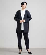 FMLAV09200 MICHEL KLEIN(ミッシェルクラン) ストレッチテーパードパンツ(裏地なし) ブラック(94)