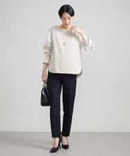 FMLAV09200 MICHEL KLEIN(ミッシェルクラン) ストレッチテーパードパンツ(裏地なし) ブラック(94)
