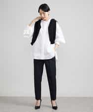 FMLAV09200 MICHEL KLEIN(ミッシェルクラン) ストレッチテーパードパンツ(裏地なし) ブラック(94)