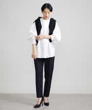 FMLAV09200 MICHEL KLEIN(ミッシェルクラン) ストレッチテーパードパンツ(裏地なし) ブラック(94)