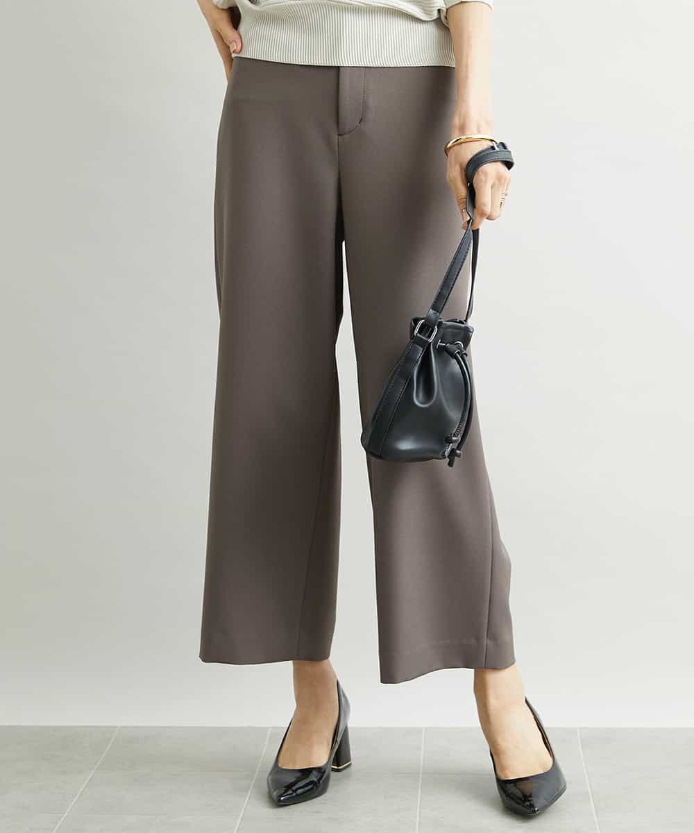 FMLAV10180 MICHEL KLEIN [新色追加]ストレッチワイドパンツ(裏地なし/長め)