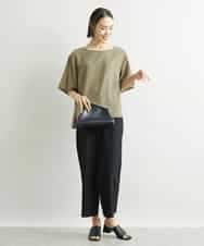 FMLAV10180 MICHEL KLEIN(ミッシェルクラン) [新色追加]ストレッチワイドパンツ(裏地なし/長め) ブラック(94)