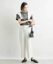 FMLAV10180 MICHEL KLEIN(ミッシェルクラン) [新色追加]ストレッチワイドパンツ(裏地なし/長め) ブラック(94)
