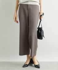 FMLAV10180 MICHEL KLEIN(ミッシェルクラン) [新色追加]ストレッチワイドパンツ(裏地なし/長め) ブラック(94)