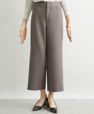 FMLAV10180 MICHEL KLEIN(ミッシェルクラン) [新色追加]ストレッチワイドパンツ(裏地なし/長め) ブラック(94)