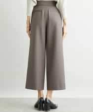 FMLAV10180 MICHEL KLEIN(ミッシェルクラン) [新色追加]ストレッチワイドパンツ(裏地なし/長め) ブラック(94)