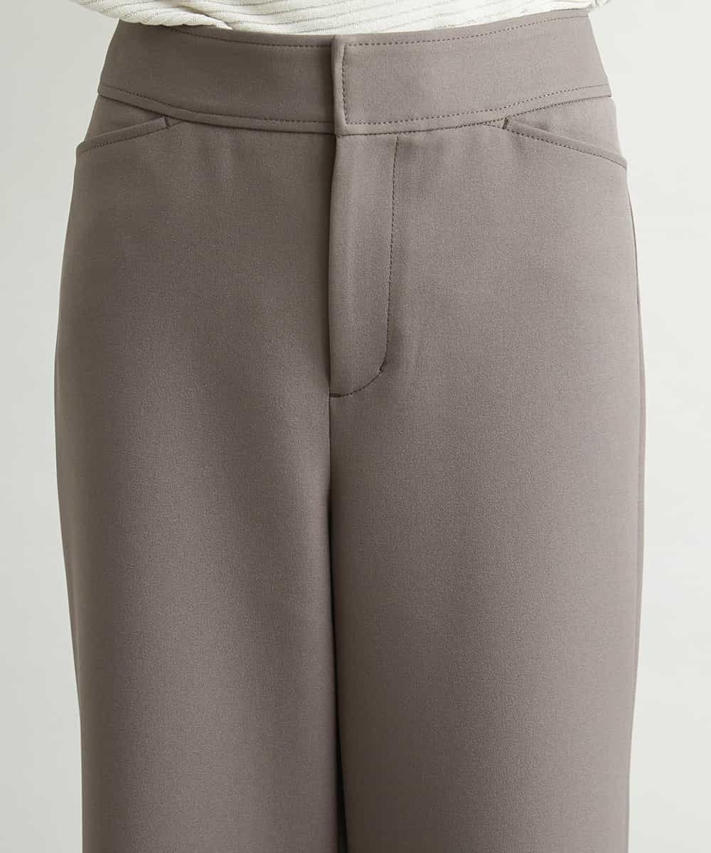 FMLAV10180 MICHEL KLEIN(ミッシェルクラン) [新色追加]ストレッチワイドパンツ(裏地なし/長め) ブラック(94)