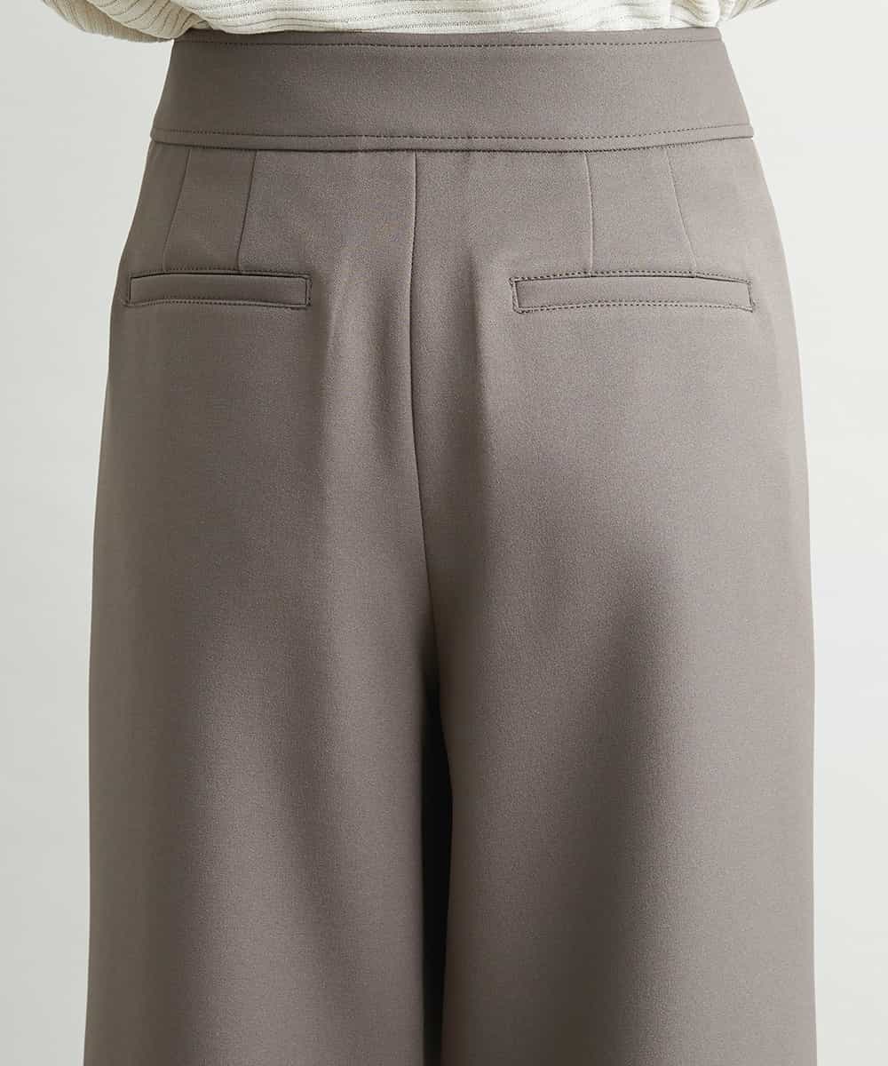 FMLAV10180 MICHEL KLEIN(ミッシェルクラン) [新色追加]ストレッチワイドパンツ(裏地なし/長め) ブラック(94)