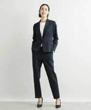 FMLAV15230 MICHEL KLEIN(ミッシェルクラン) [定番スーツ]トップサーモカルゼテーパードパンツ（機能素材） ダークネイビー(57)