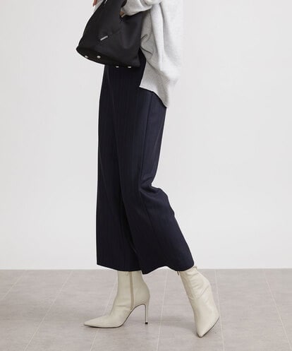 FMLAV30180 MICHEL KLEIN ［定番人気/新色追加］裏起毛ワイドクロップドパンツ(機能素材)