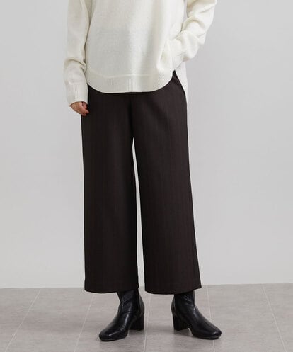 FMLAV30180 MICHEL KLEIN ［定番人気/新色追加］裏起毛ワイドクロップドパンツ(機能素材)