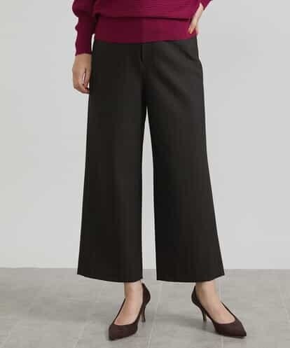 FMLAV30180 MICHEL KLEIN ［定番人気］裏起毛ワイドクロップドパンツ(機能素材)