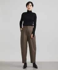 FMLAV36230 MICHEL KLEIN(ミッシェルクラン) ツイードガンクラブバレルパンツ ブラウン系(83)