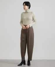 FMLAV36230 MICHEL KLEIN(ミッシェルクラン) ツイードガンクラブバレルパンツ ブラウン系(83)