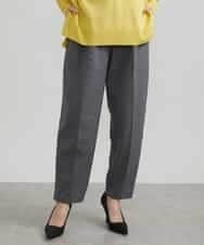 FMLAV37200 MICHEL KLEIN(ミッシェルクラン) メランジツイルバレルパンツ ダークグレー(93)