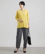 FMLAV37200 MICHEL KLEIN(ミッシェルクラン) メランジツイルバレルパンツ ダークグレー(93)