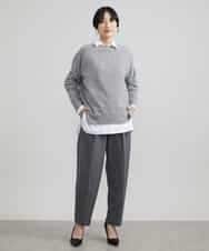 FMLAV37200 MICHEL KLEIN(ミッシェルクラン) メランジツイルバレルパンツ ダークグレー(93)
