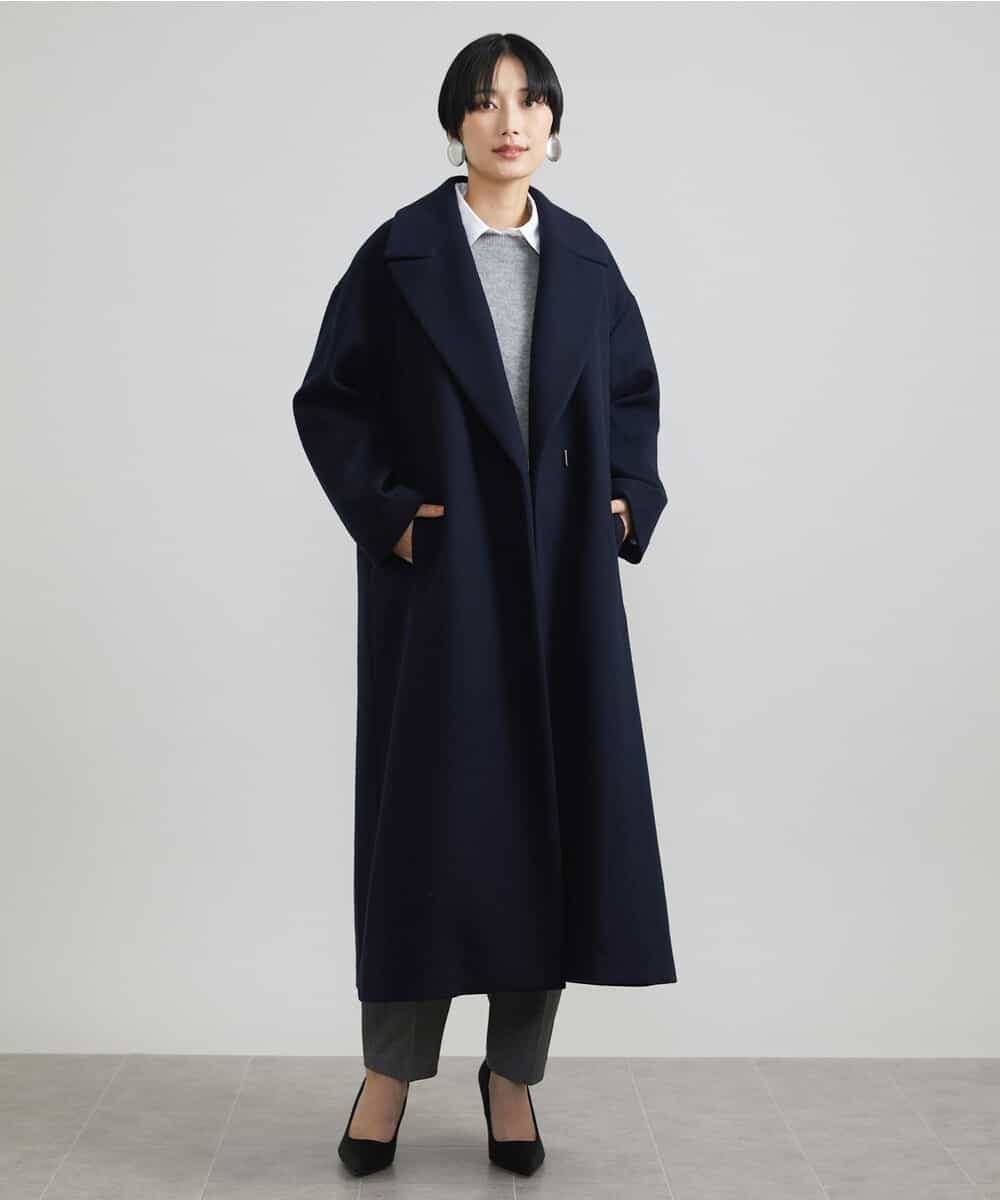 FMLAV37200 MICHEL KLEIN(ミッシェルクラン) メランジツイルバレルパンツ ダークグレー(93)
