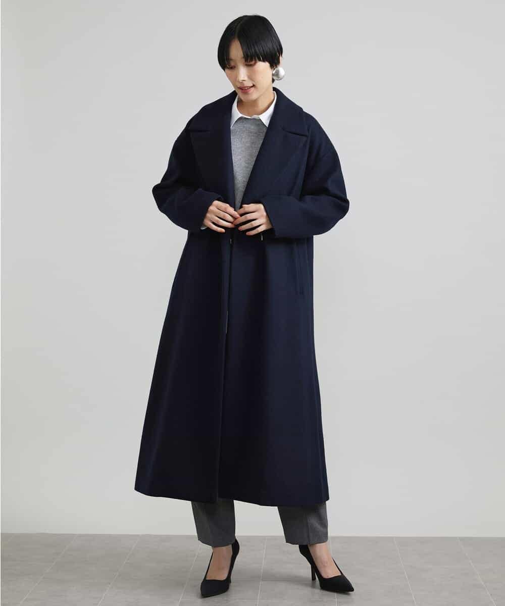 FMLAV37200 MICHEL KLEIN(ミッシェルクラン) メランジツイルバレルパンツ ダークグレー(93)