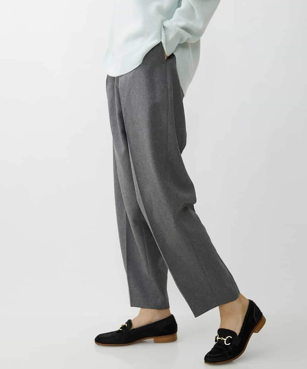 FMLAV37200 MICHEL KLEIN(ミッシェルクラン) メランジツイルバレルパンツ ダークグレー(93)