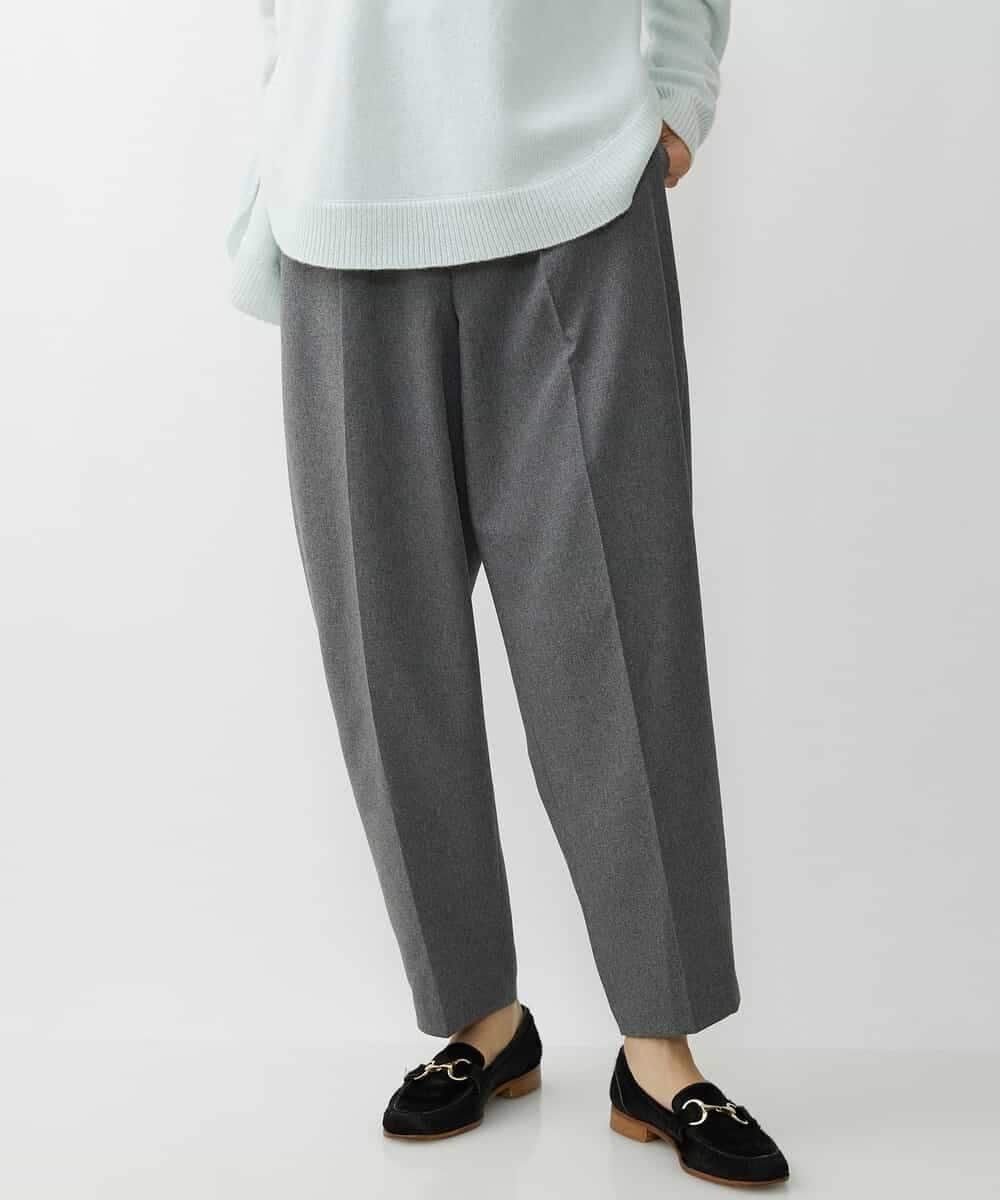 FMLAV37200 MICHEL KLEIN(ミッシェルクラン) メランジツイルバレルパンツ ダークグレー(93)