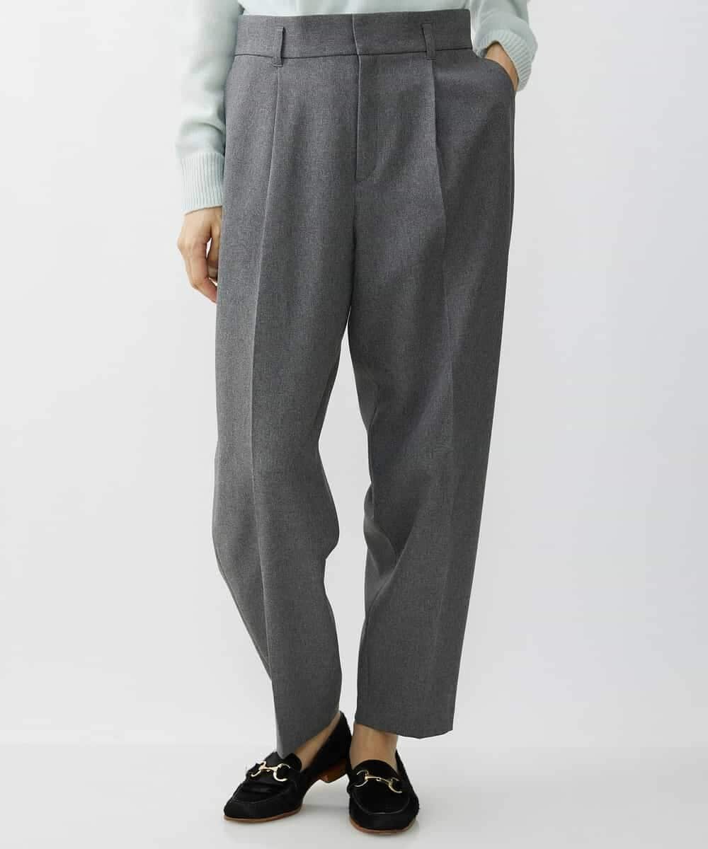 FMLAV37200 MICHEL KLEIN(ミッシェルクラン) メランジツイルバレルパンツ ダークグレー(93)